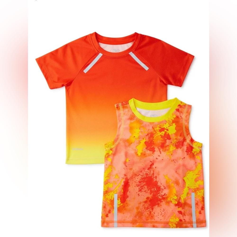 🔴 3/$12 Boy’s 2-piece Orange and Yellow shirt set! NWT! Size 2t